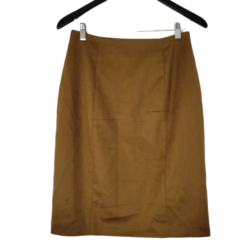 Vintage D'oraz women's lambswool blend camel skirt